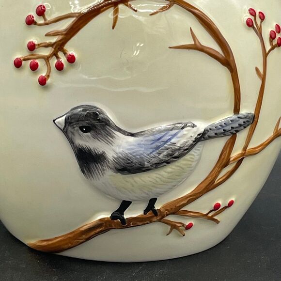 Harry & David Woodland Bird Lodge Red Berries Pitcher  2012 - Picture 2 of 10